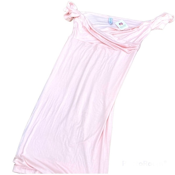 SEXY Mama Maternity Dress Pink Off the Shoulder Shower Party Photo 18/20 XXL 2x - Picture 4 of 8